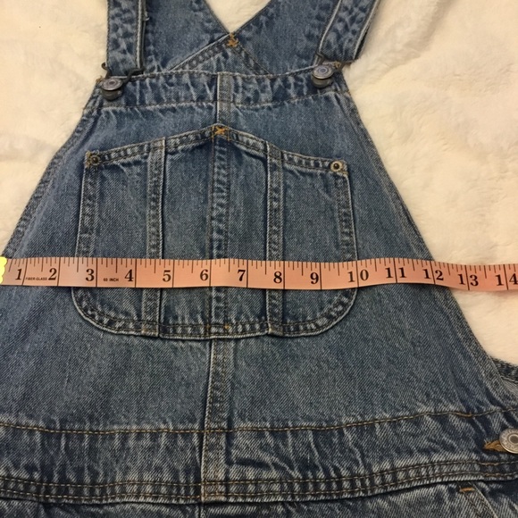 Old Navy Blue Distressed Denim Overalls Rompers - Picture 11 of 16
